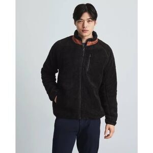Everlane The ReNew Fleece Bomber Jacket in Black Size L